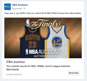 Vantage NBA Facebook Ad 2