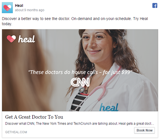 heal facebook ad